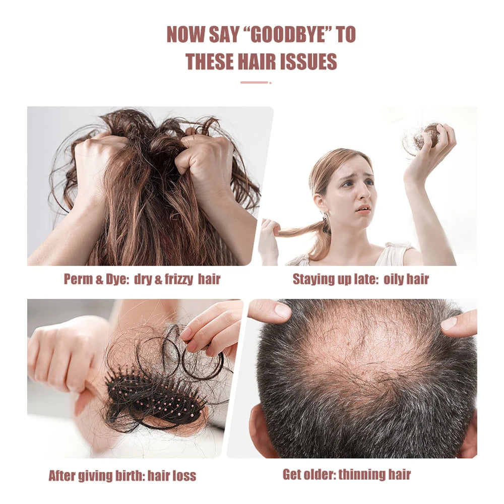 Electric Hair Care Comb Micro Current Massage Comb Hair Conditioner LED Colored Light Radio Frequency Hot Compress Scalp Care